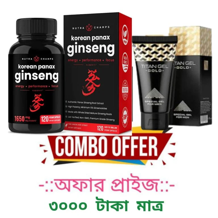 koreyan panax ginseng and russian titan gel gold